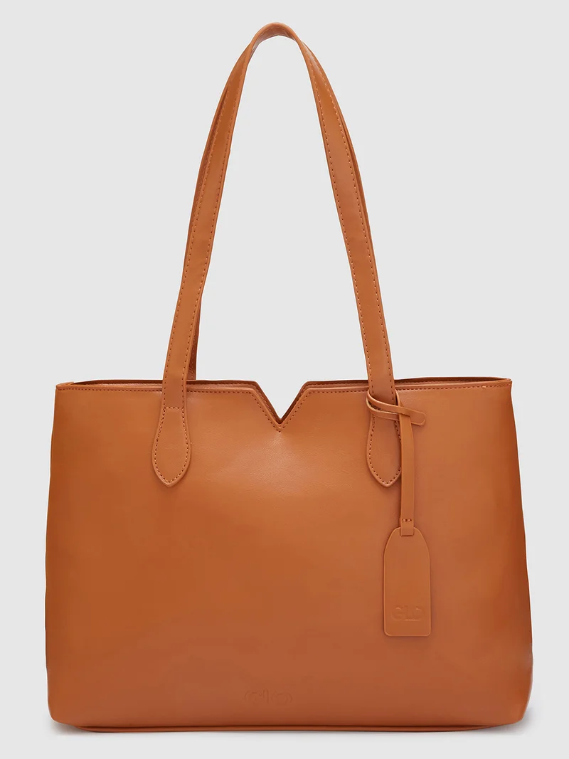 جلو باص Globus Women Tan Solid Casual Tote Bag